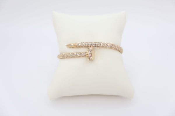 14K YELLOW GOLD NAIL BRACELET