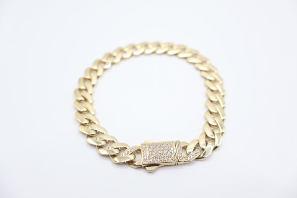 14k Itallo Cuban Bracelet  Yellow Gold