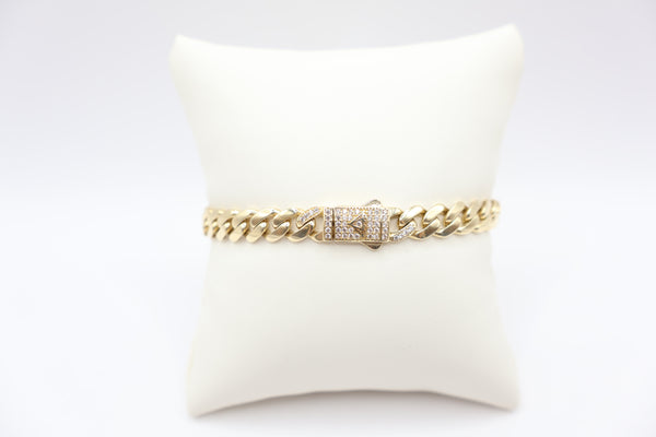 14K Itallo Bracelet with CZ Stones